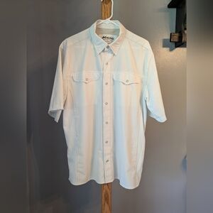 NWOT Mojo Cream Color Short-Sleeve Casual Button-Down Shirt